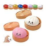 Jouet Sensoriel Anti-Stress en Forme De Ravioli avec Boîte Vapeur, Dumpling Squishy Mystery