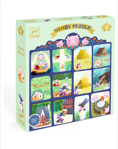 Story Puzzle Les 3 petits cochons, Djeco