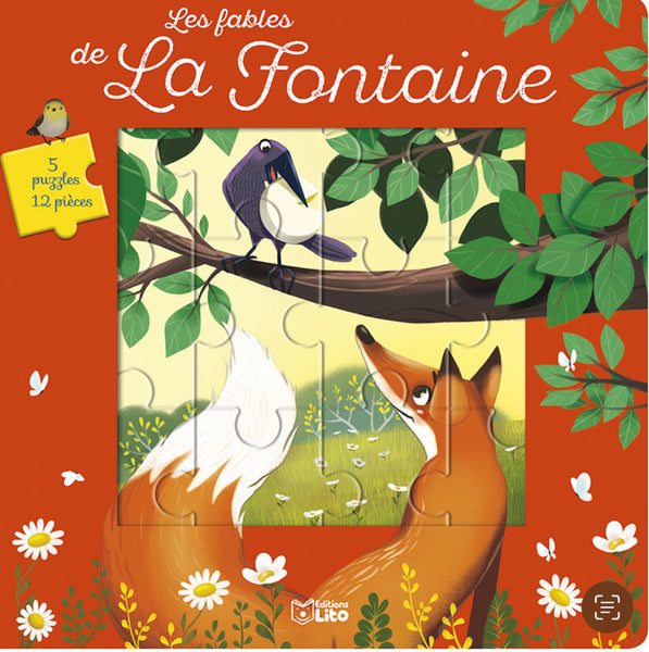 Livre Puzzle Les fables de la Fontaine, Éditions Lito