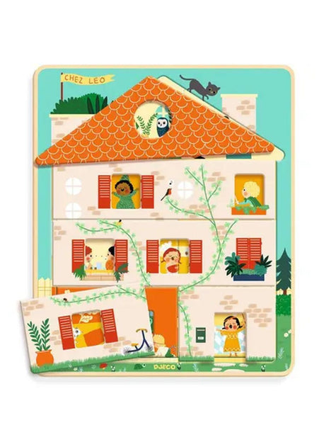Puzzle 3 niveaux Chez Léo, Djeco