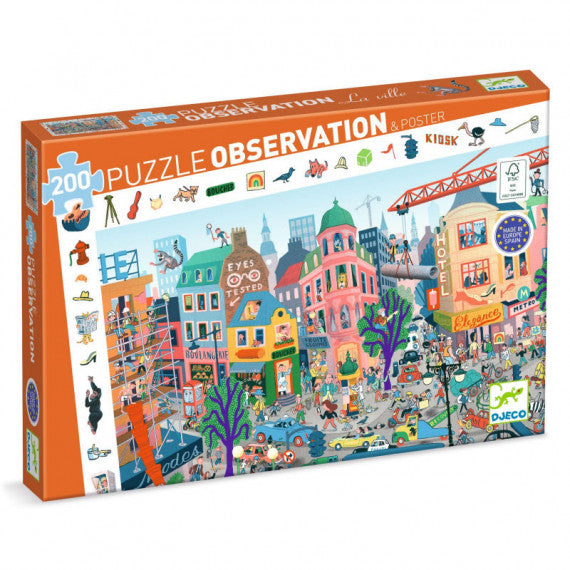 Puzzle observation La Ville, Djeco