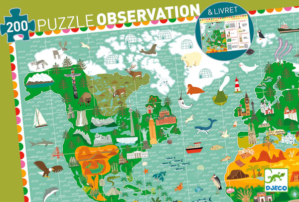Puzzle observation Tour du monde, Djeco