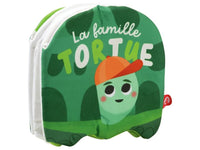 Livre tissus La famille tortue, Auzou