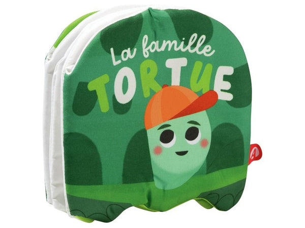 Livre tissus La famille tortue, Auzou