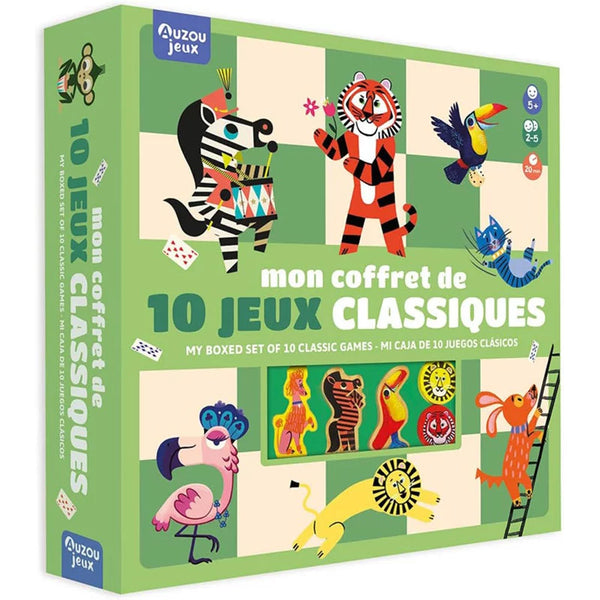 Mon coffret de 10 jeux classiques, Auzou