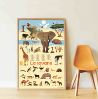 Poster de stickers La Savane, Poppik