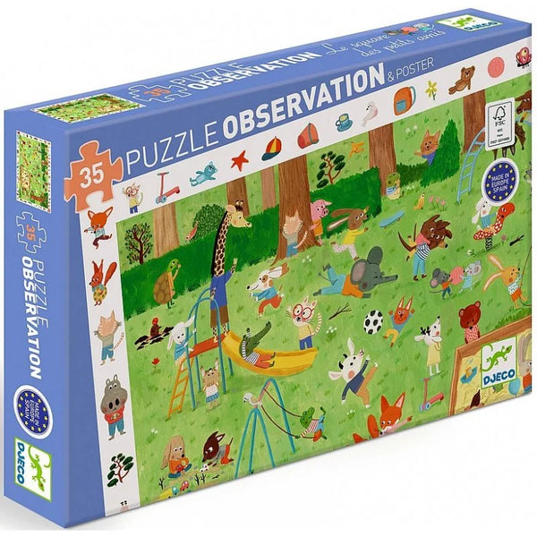 Puzzle observation Le square des petits amis, Djeco