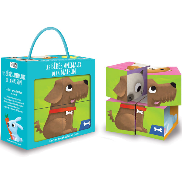 Livre et cubes Les bébés animaux, Sassi junior