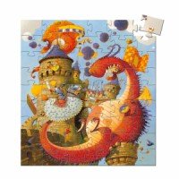 Puzzle vaillant et son dragon 54 pièces, Djeco