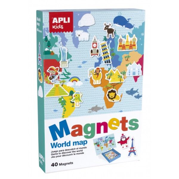 Magnets world map, Apli