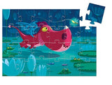 Puzzle silhouette Edmond le dragon 24 pièces, Djeco