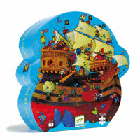 Puzzle silhouette Le bateau de Barberousse 54 pièces, Djeco