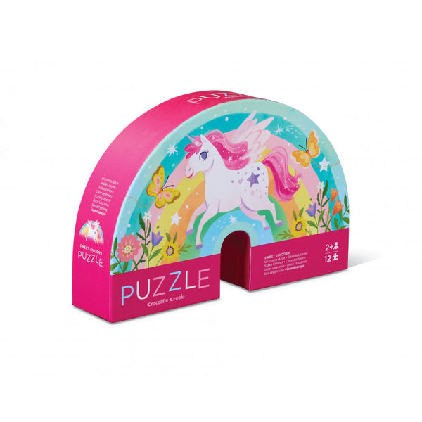 Puzzle silhouette 12 pieces Gentille Licorne, Crocodile Creek