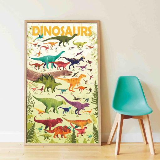 Poster de stickers Dinosaures, Poppik