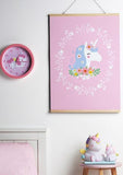 Poster et porte affiche bois, Little lovely compagny