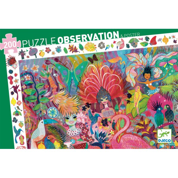 Puzzle observation 200 pièces Carnaval, Djeco